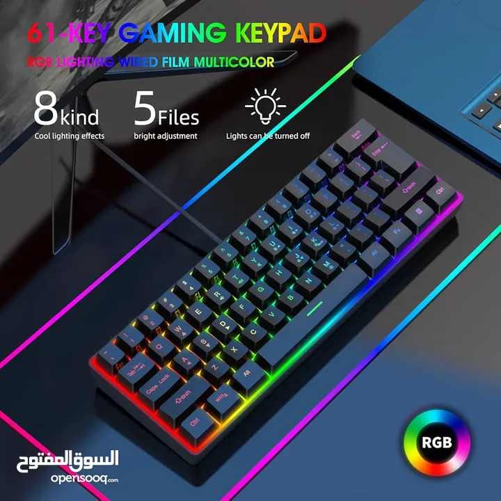 حزمه ماوس العاب وكيبورد العاب mouse redragon و keyboard Y-FRUITFUL