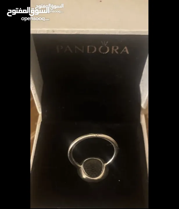 PANDORA Jewelry Logo Cubic Zirconia Ring in SIZE 52 Sterling Silver 925