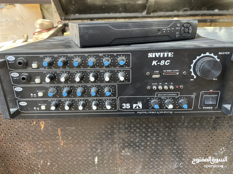 Dave 8 كاميرات  جهاز صوت امبلي فير سماعة سقف  عدد 8  محول للكاميرا 12v 200w السعر 70 دينار
