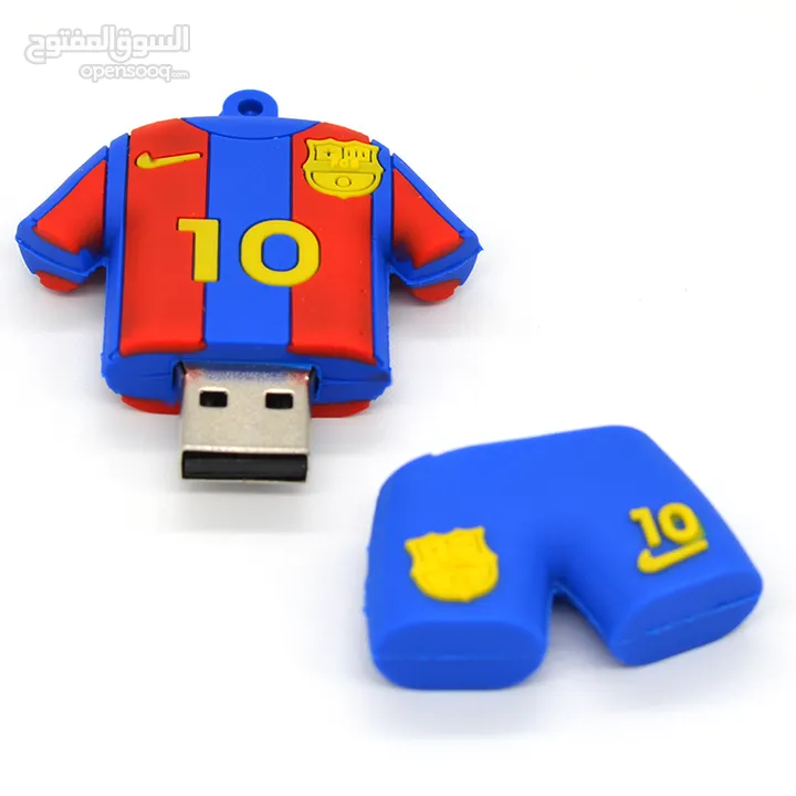 فلاش ميموري 4GB، على شكل لاعب برشلونة مكتوب عليها ميسي من الخلف