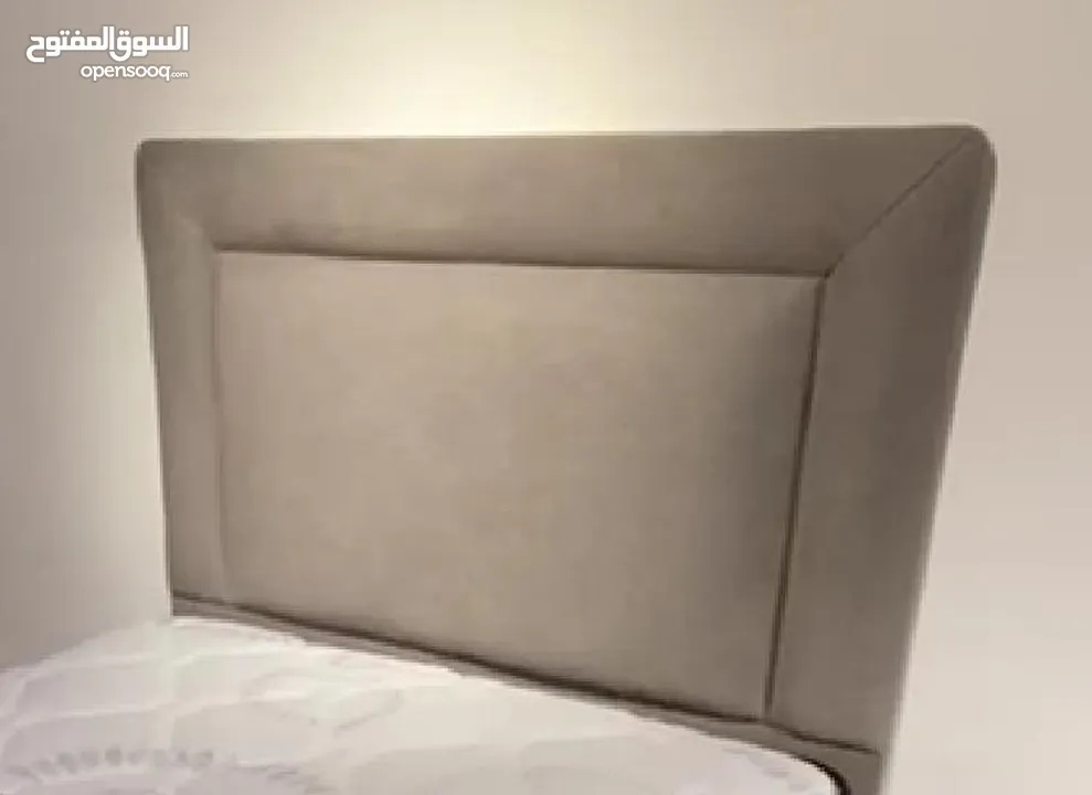 سرير مفرد ونص فندقي منجد واللون والموديل من اختياركم بكفالة شاملة 3 سنوات