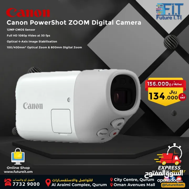 Canon power shot zoom　4838C001 ホワイト Canon PowerShot Zoom compacta cor branco | Parcelamento sem