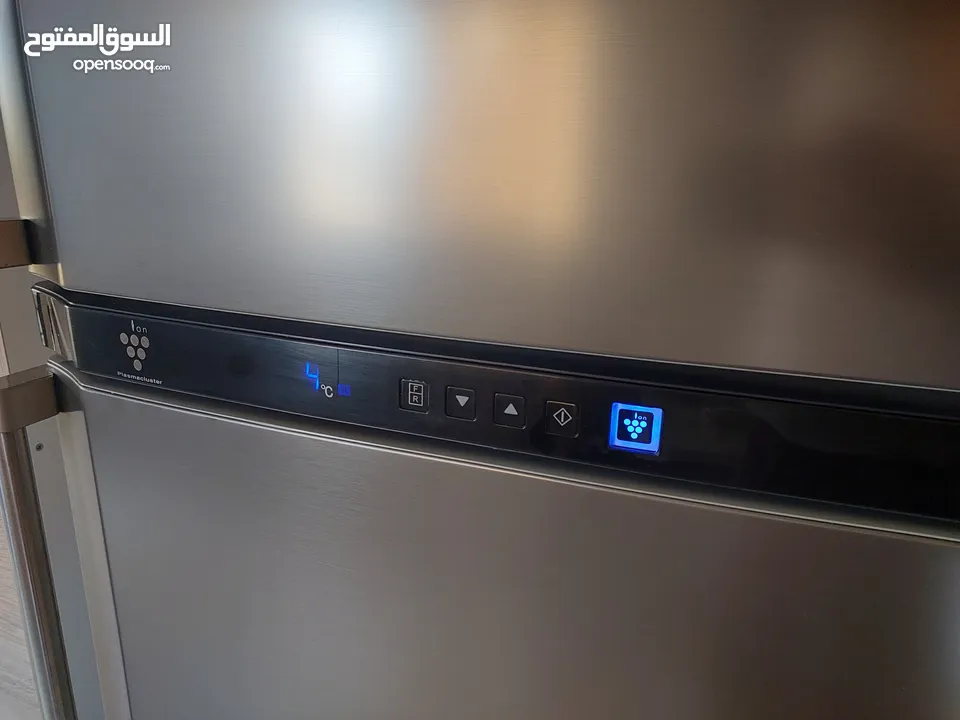 ثلاجه شارب تايلندي حجم 508 لتر سلفر ستيل مستعمل بحالة الوكاله للبيع .