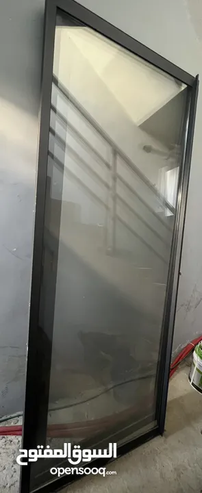 باب المنيوم دفتين دبل