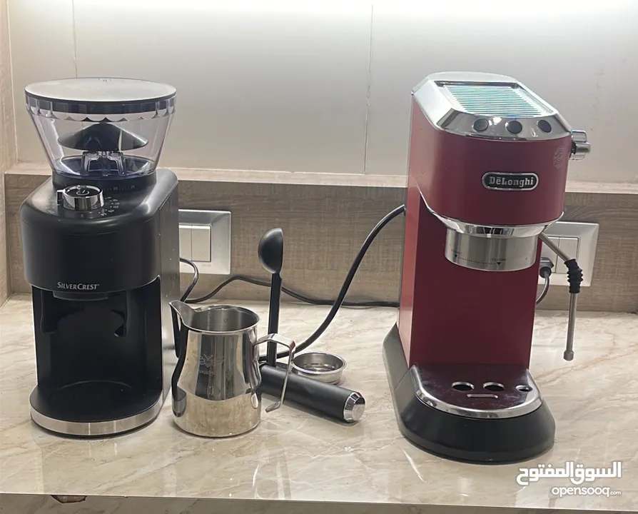 ماكينة صنع القهوة دلونجي مع طحانة البن