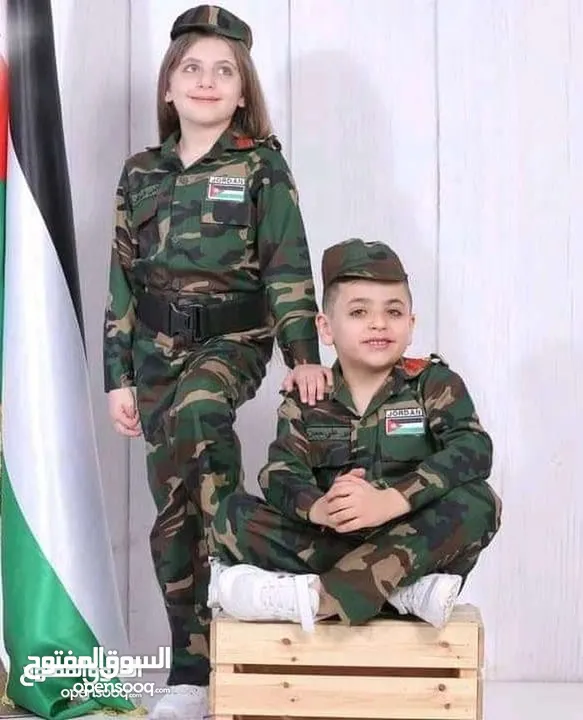 ملابس دشداش و عقال و غبايه و ثوب تراثي بنات اطفال   لباس جيش درك امن عام عسكري الجيش الاردني