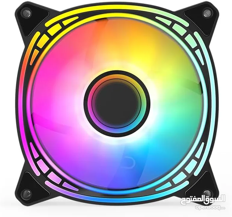 Huntkey GX120 ARGB Arctic Circle PC Gaming Fan 120mm 1200RPM مروحة تبريد مع اضاءة