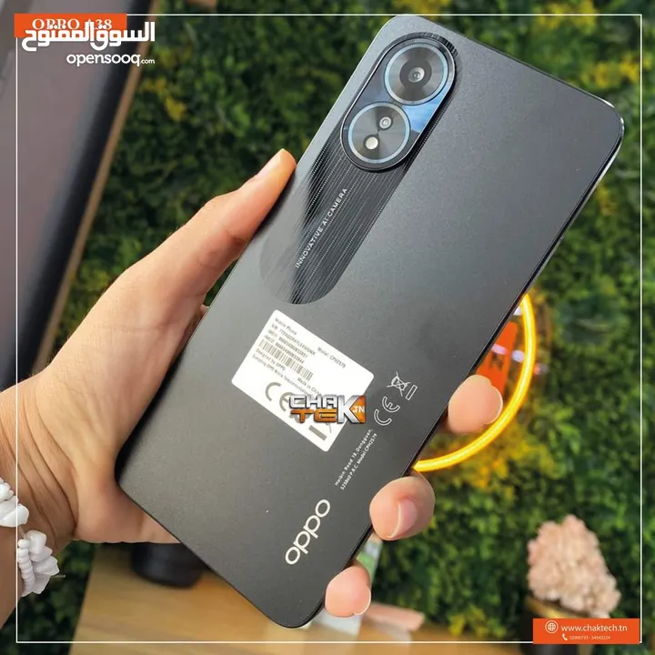 جهاز مشغل ايام oppo A38 رام 8 و 12 جيجا 128 مكفول سنة أغراضة والكرتونه الأصلية متوفر توصيل