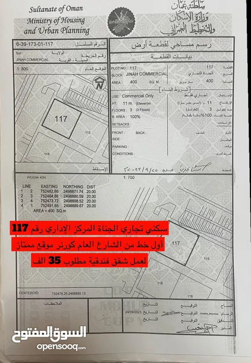 ارض للبيع في الجناه