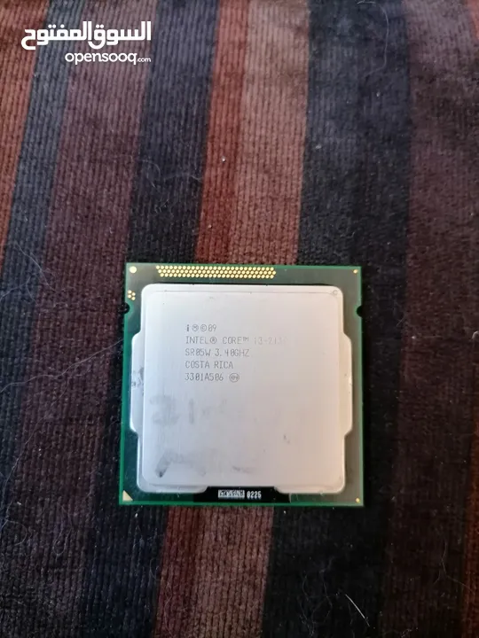 مذر بورد intel مع معالج core i3 -2130 مع مروحه تبريد مع 5 رامات Kingston كل وحده 4 جيجا ...