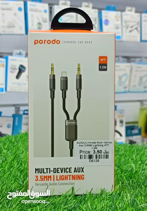 PORODO MULTI- DEVICE AUX 3.5MM / LIGHTINING