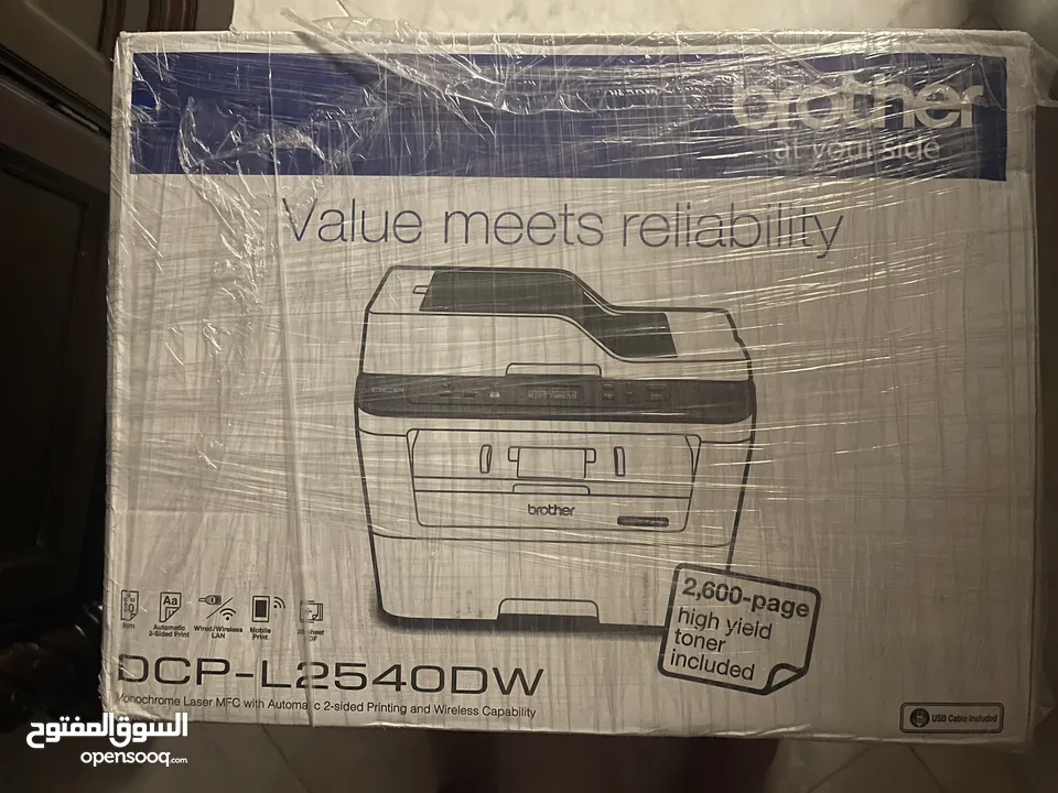 طابعة brother DCP-L2540dw ليزر جديد