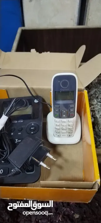 هاتف ارضي مع هاتف لاسلكي مستعمل بحال الوكاله