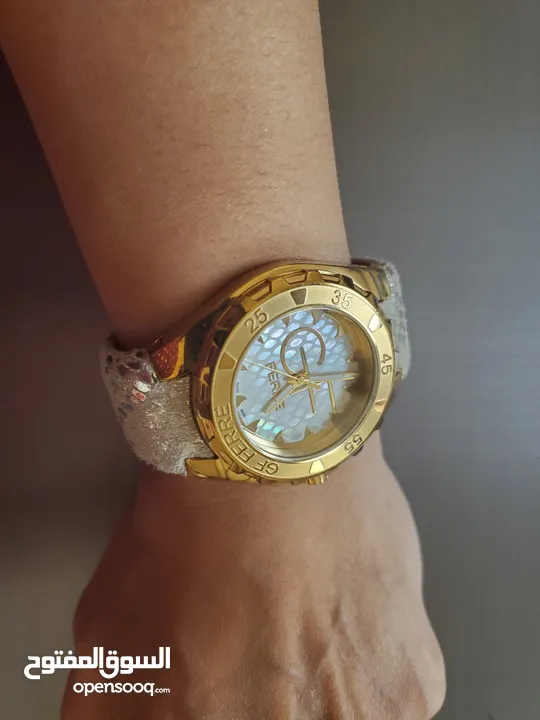 ساعة يد نسائية من جيانفرانكو فيري مطلية بالذهب ستانلس ستيل/Gianfranco Ferre Gold Plated