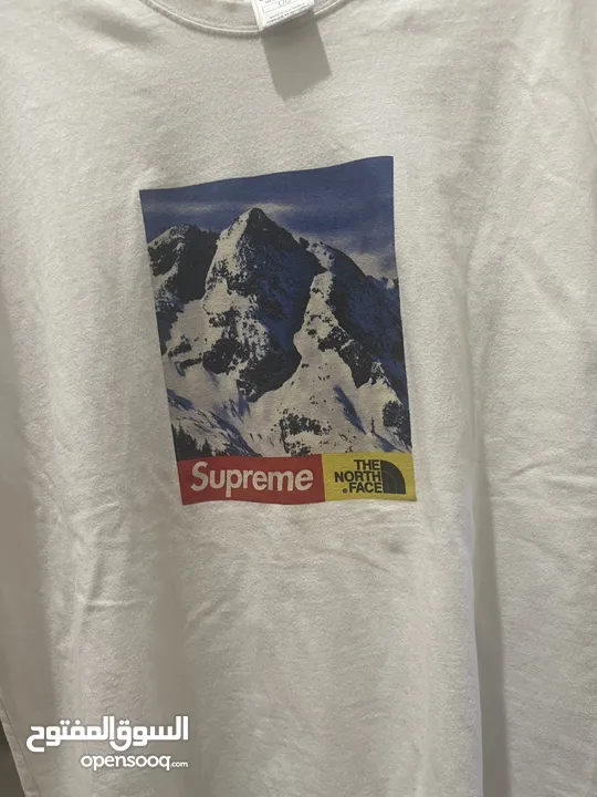 the north face+supreme T-shirt