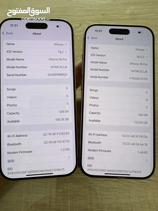 iPhone 16 pro.  128GB.  Battery 100%