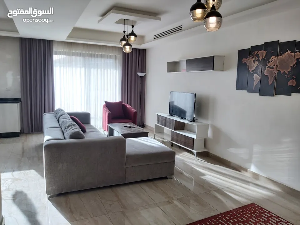 شقة فاخرة للايجار غرفتين نوم في شارع المدينة المنورة قرب مطعم ورد