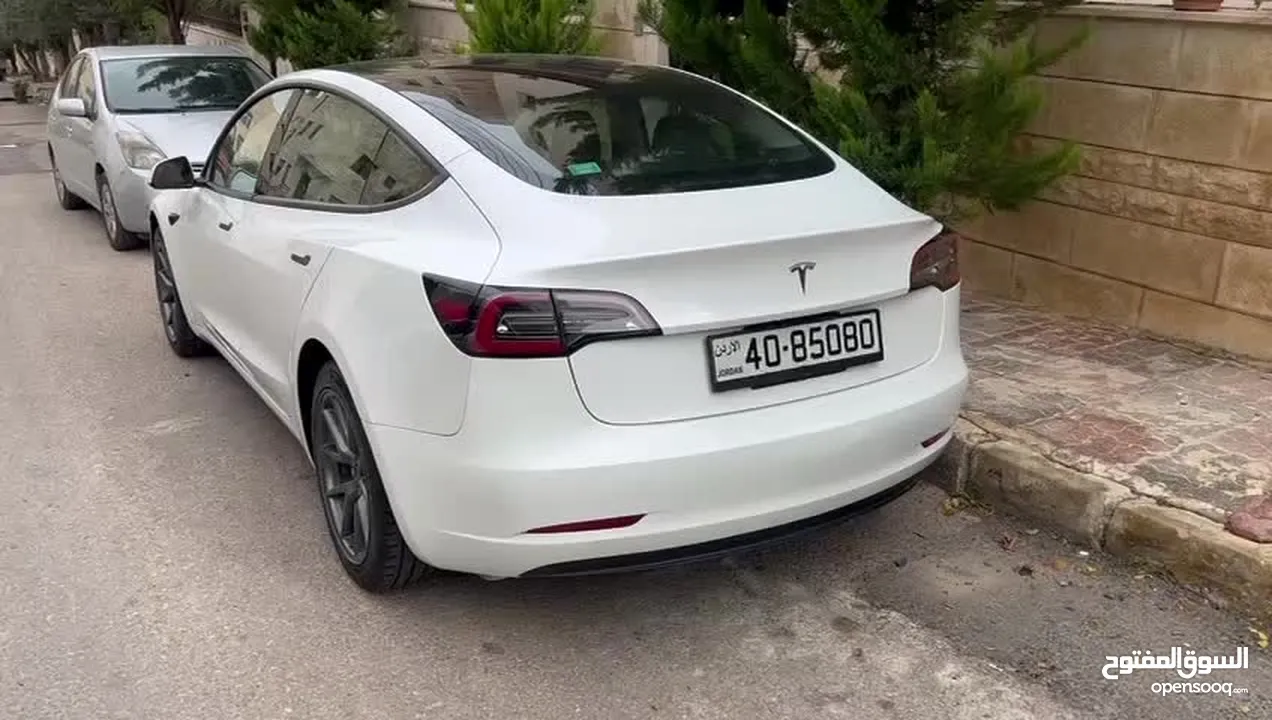 tesla 2022 لون ابيض ملوكي