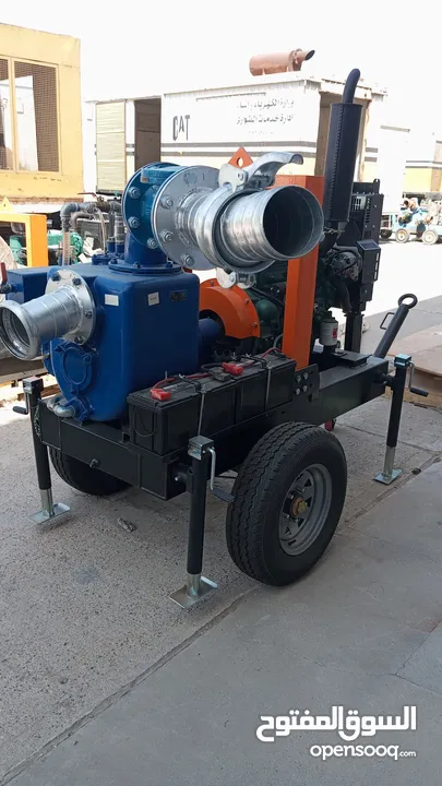 للبيع مضخه 6 إنش تعمل بالديزل مع مقطورة جديده  New 6” diesel pump with a trailer