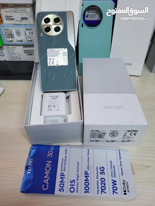مستعمل ايام Kamon 30 5G رام 24 جيجا 512 أغراضة والكرتونه الأصلية متوفر توصيل