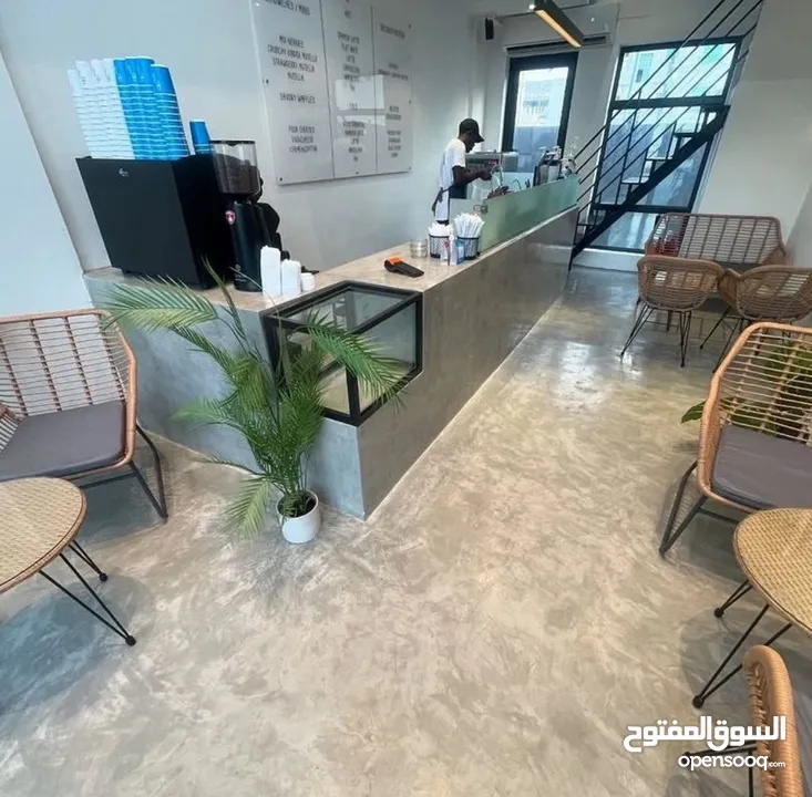 ‎صبة مروحة ميزانية وايبوكسي كونكريت خراسانة ايبوكسي توب كريت يوناني