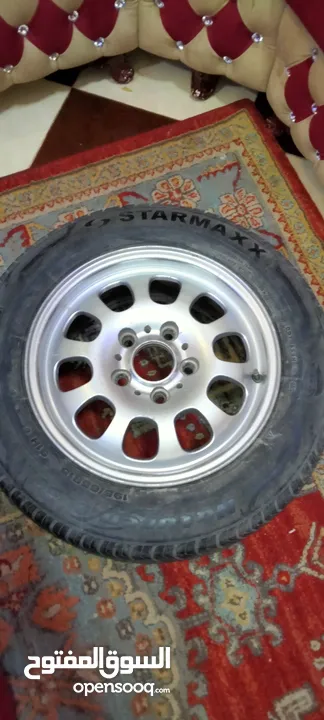 طقم جنط مع كوتش مقاس 15