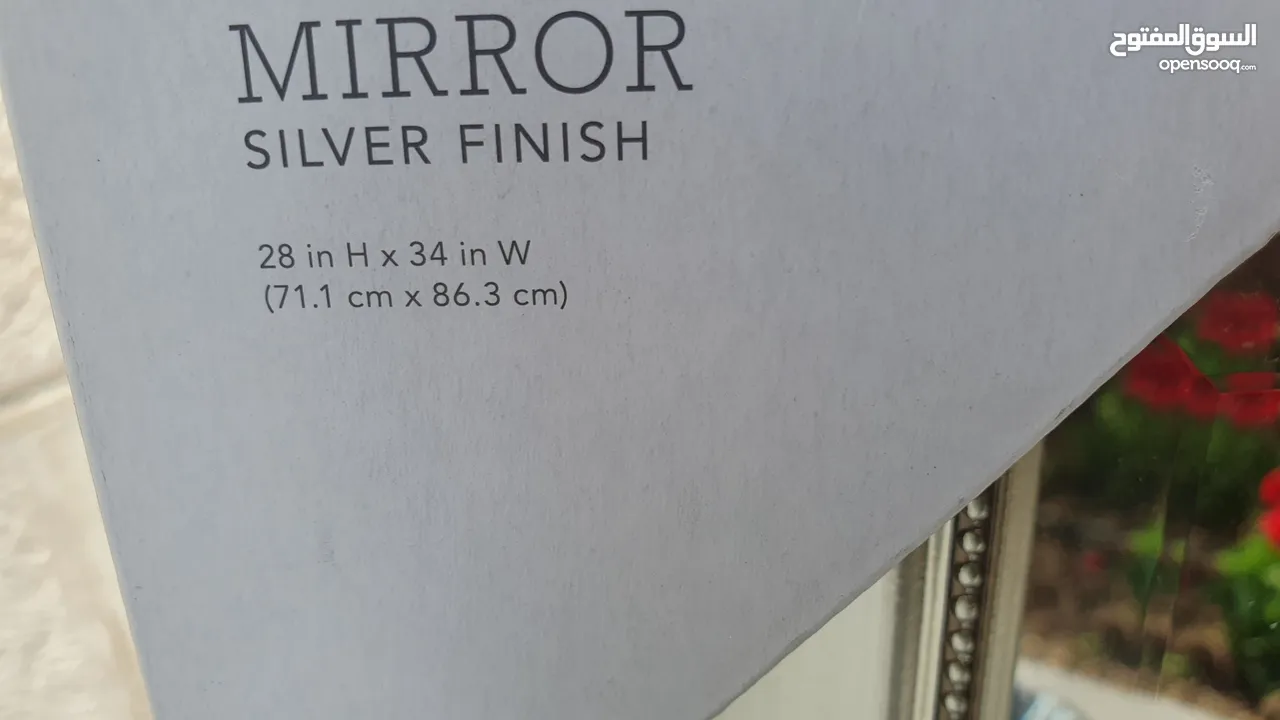 new silver frame mirror