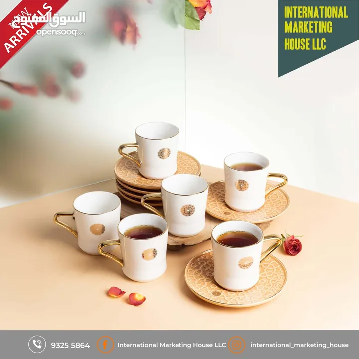 Coffee Cups Sets - Flask - Cake Stands - أطقم فناجين القهوة - دورق - ستاندات الكيك أطقم تقديم الحلوي