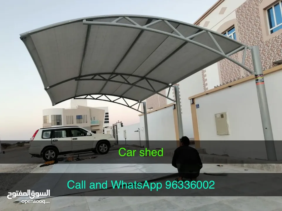 Steel and aluminum and upvc and car shed