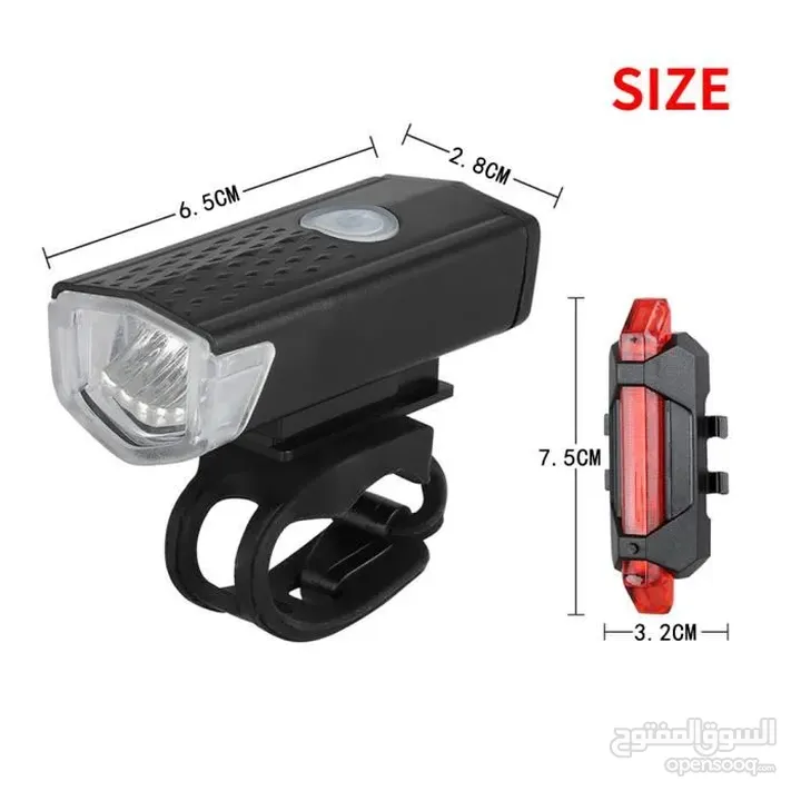 Ensemble d'éclairage LED aste USB pour vélo, lampe de poche pour vélo de route VTT, lampe de sauna a