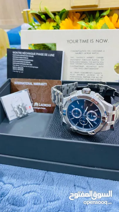 #Maurice_Lacroix SWISS MADE   موريس لاكروا.. البراند السويسري الفاخر حجم 44 كرونو قراف