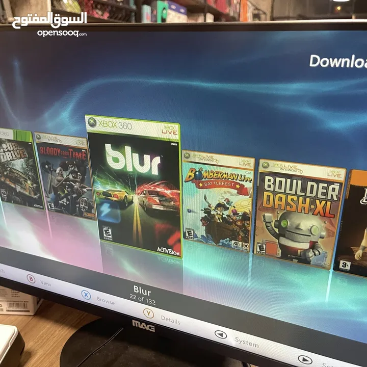 اكسبوكس 360 مهكر مع ايدتين 130 لعبه