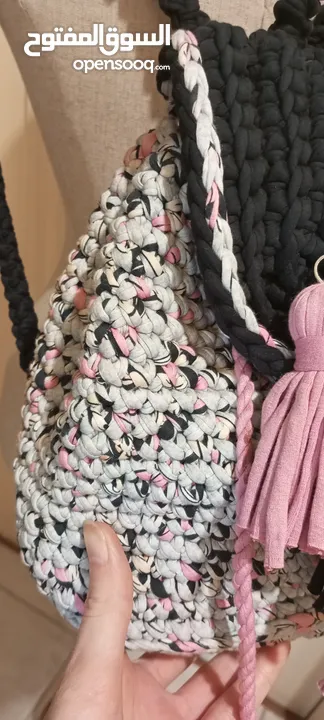 شنطة ظهر كروشيه مشغولة يدويا بجودة عالية
