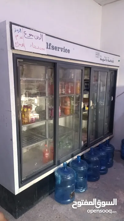 ثلاجه اربع ابواب خدمه ذاتيه للبيع بسعر حرق على الفحص الكامل شغاله 100% تواصل مع صاحب الثلاجه مباشره