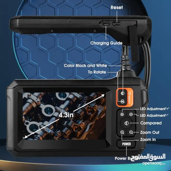 Waterproof Borescope Endoscope Camera with Light, 1080P HD Inspection Camera, Snake Camera,  with 15