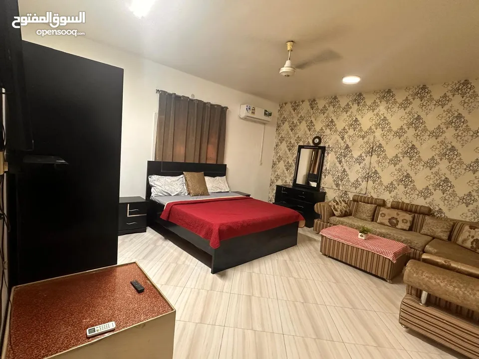 FoR Rent Room  استوديو غرفه وحمام ومطبخ مفروش للايجار السعر شامل الفواتير