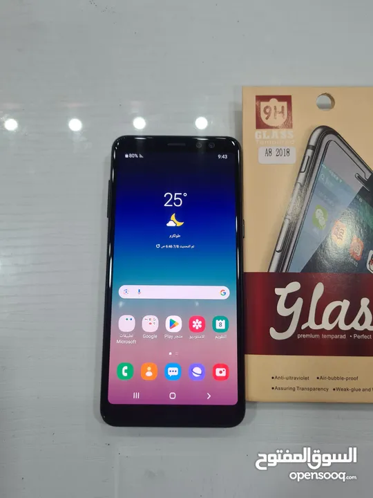 * جهاز Samsung Galaxy A8 2018 مستخدم شبه جديد