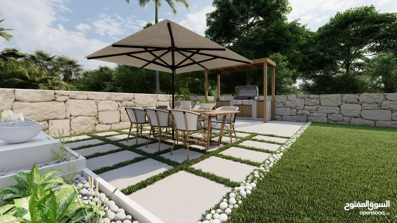 تصميم داخلي منازل و مكاتب و عيادات و محال تجاريه و حدائق تصميم و تنفيذ بافخم التصاميم المميزه