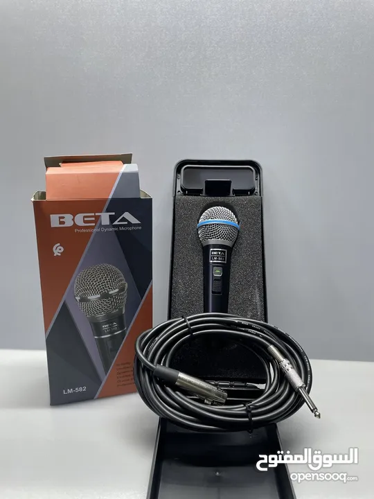 microphone beta avec câble xlr 5 m bon qualité disponible en gros et détaille