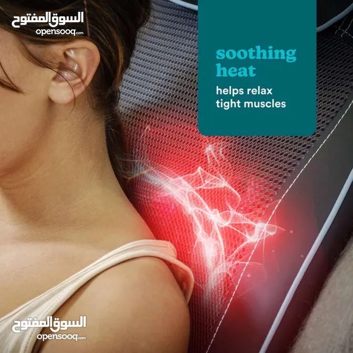 Total Recline Shiatsu Massage Cushion كرسي مساج متعدد الوضعيات، صناعة أمريكية.