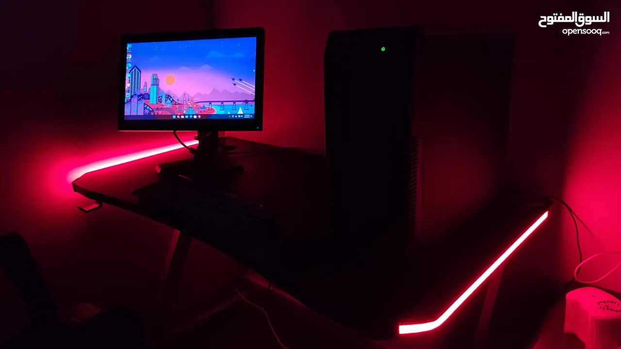 Full system Selling  CORE I7  With RGB Gaming Desk