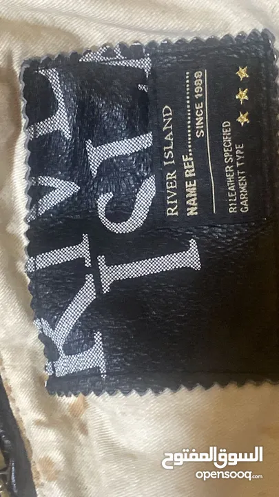 جاكيت جلد بايكر قابل للتفاوض river island leather jacket