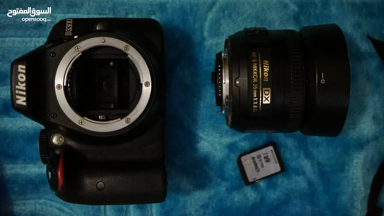 nikon D3300 with 18-55mm + 35mm