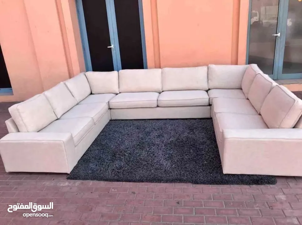 L shaped sofa come bed with storage.