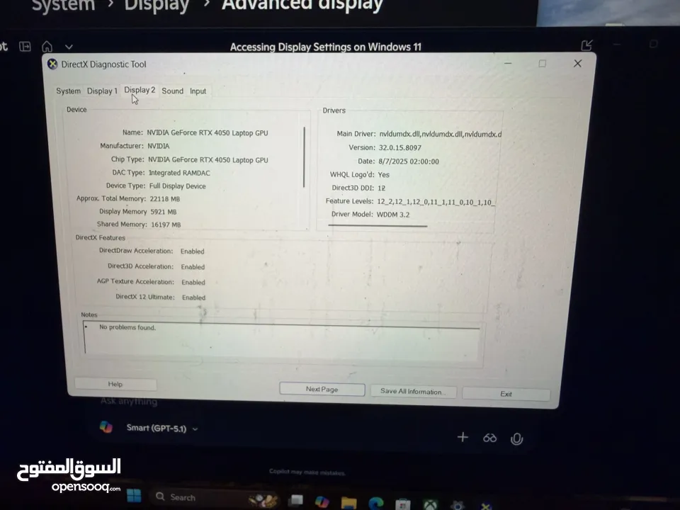 Asus Tuf Gaming F15,1 TB SSD , 32g Ram , 6G graphic card,144HZ screen