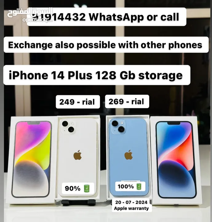 iPhone 14 Plus 128 GB With Box - Fabulous Performance - Good Colours