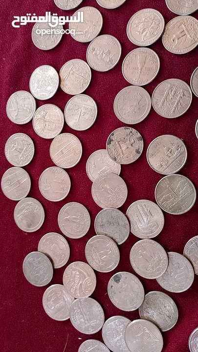 عملات أوربي +ربع دولار امريكي