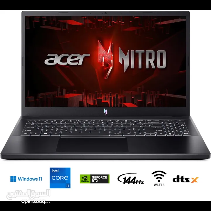 Laptop ACER NITRO V15 Core i7-13620H RTX 4060  لابتوب ايسر نيترو في 15