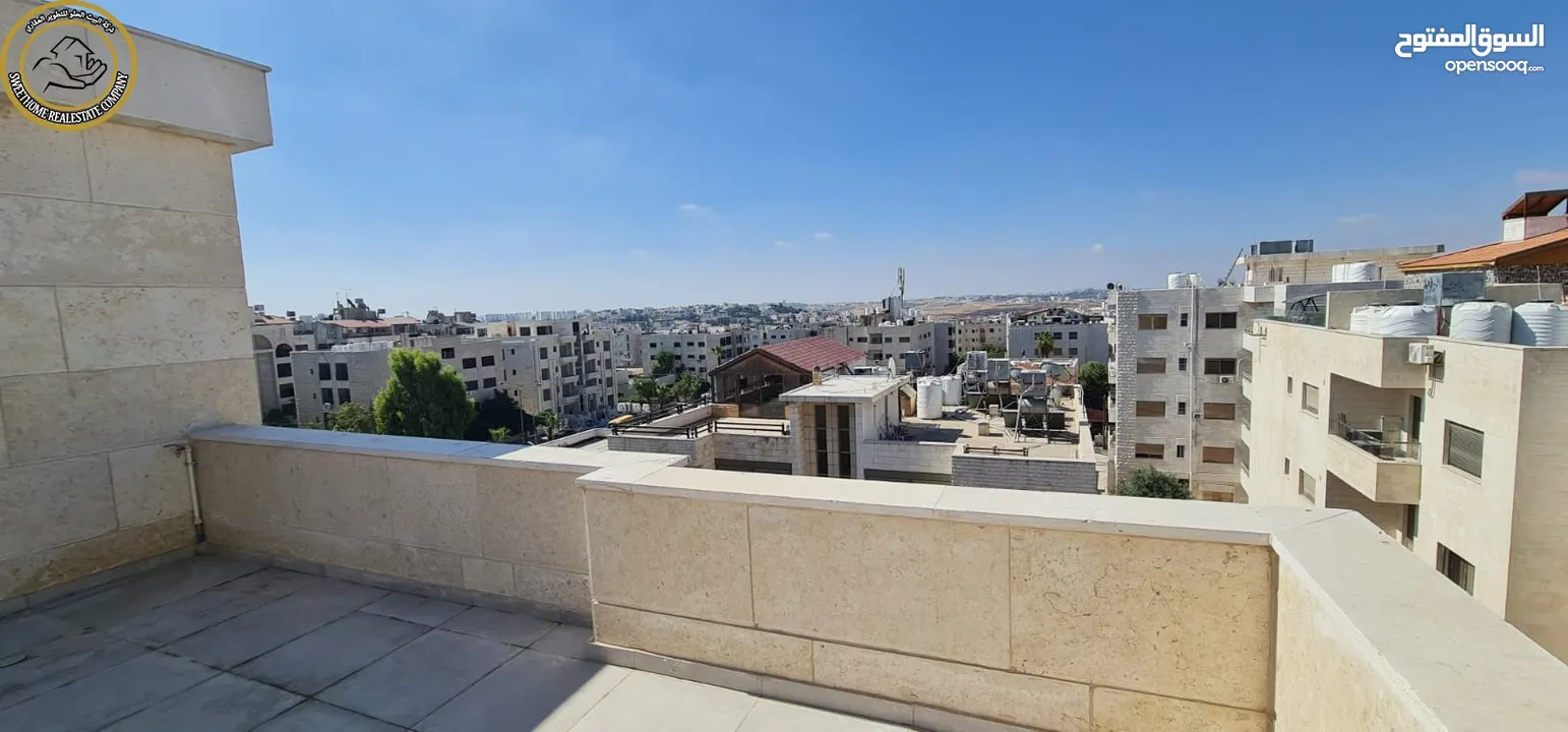 شقة فاخرة للبيع بأجمل أحياء الصويفية طابق ثالث مع روف دوبلكس 153م تشطيب سوبر ديلوكس لم تسكن