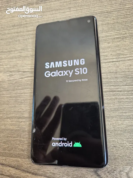 للبيع موبايل سامسونغ  - Samsung s10 - شاشه مكسورة ، بحالة جيدة